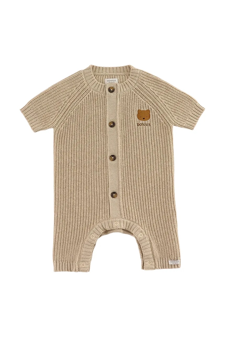 Kojenecké rampery s přídavkem vlny Donsje Dantje Jumpsuit Bear