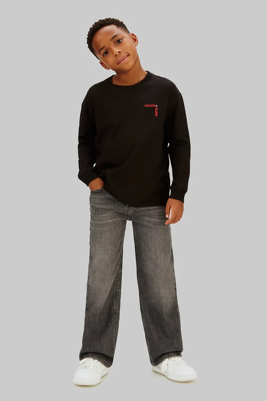Dětské bavlněné tričko s dlouhým rukávem Calvin Klein Jeans (obrázek 5)