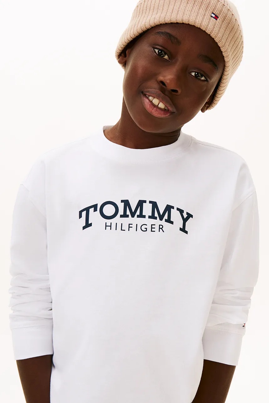 Dětské bavlněné tričko s dlouhým rukávem Tommy Hilfiger (obrázek 3)