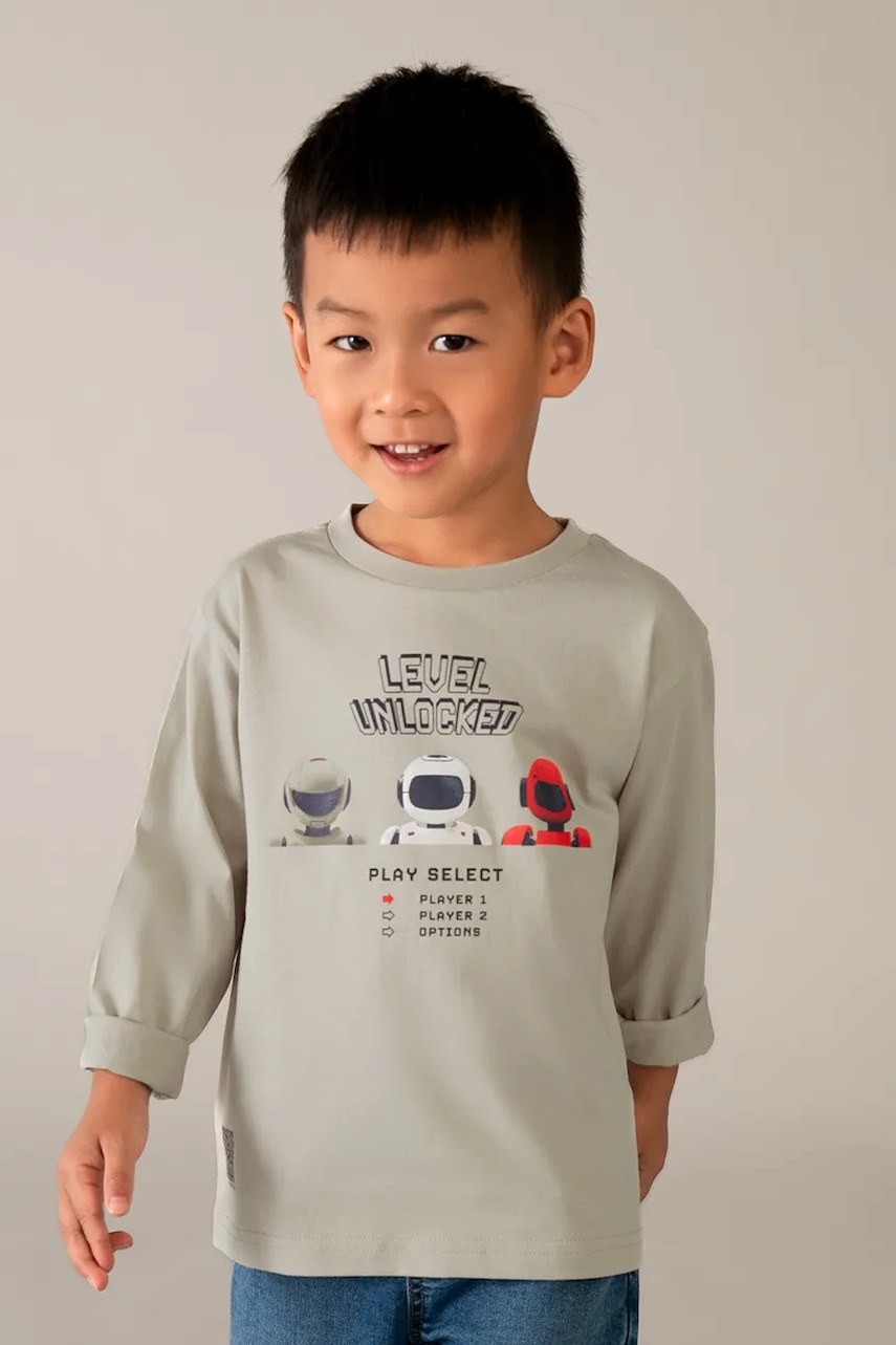 Levně Dětské bavlněné tričko s dlouhým rukávem Mayoral