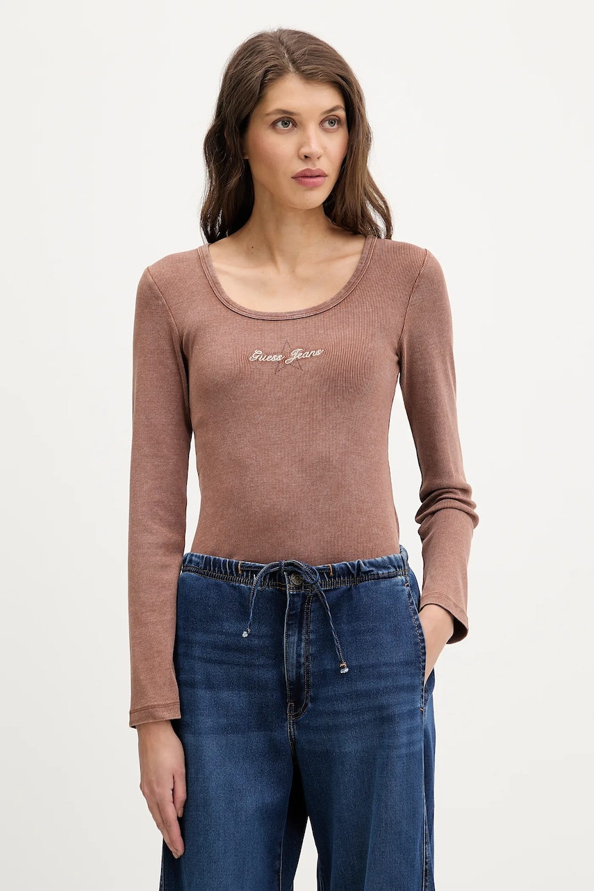 Γυναικεία ρούχα και beachwear guess jeans σε καφε