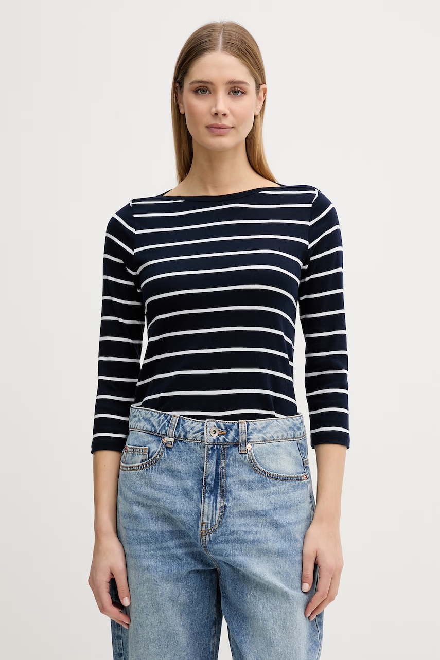 United Colors of Benetton bluză cu mânecă lungă pentru femei, din bumbac