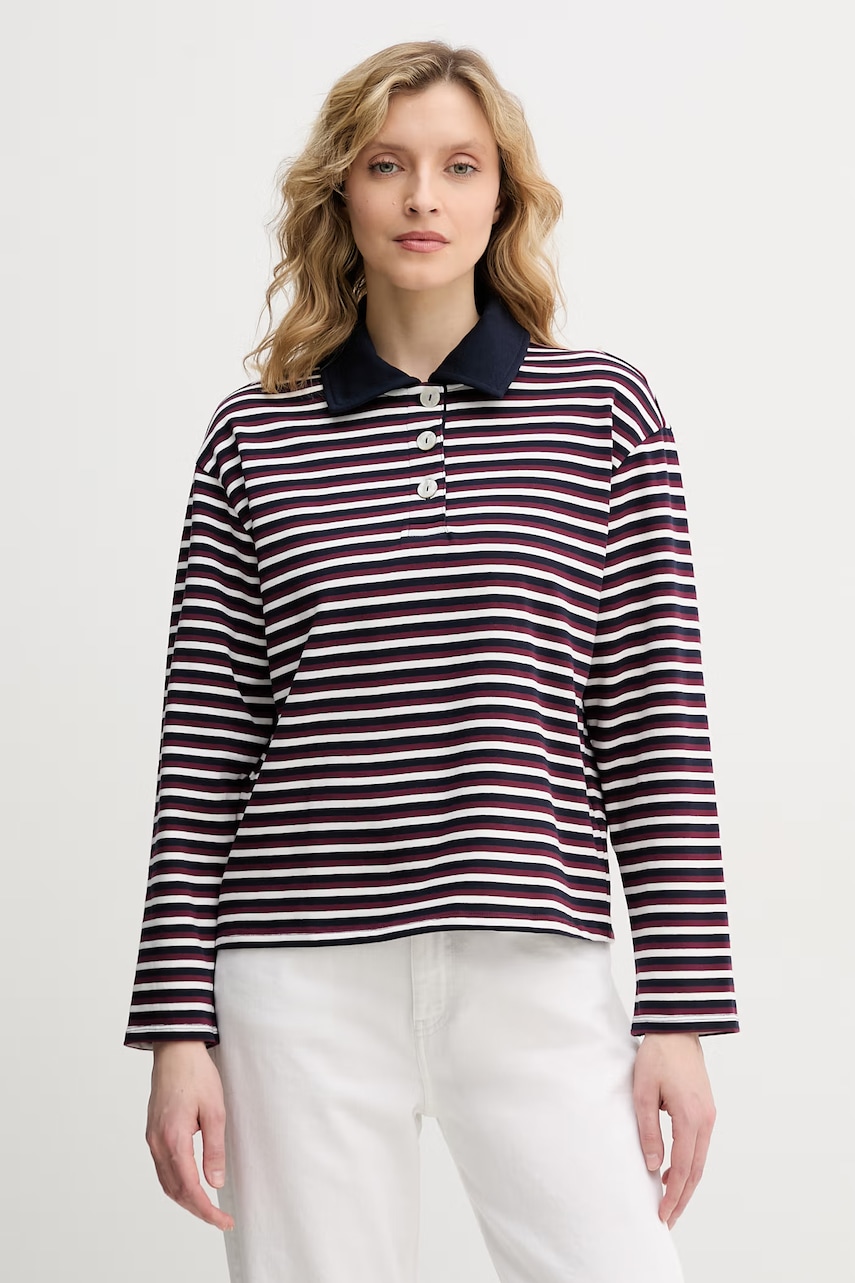 United Colors of Benetton longsleeve pentru femei, din bumbac