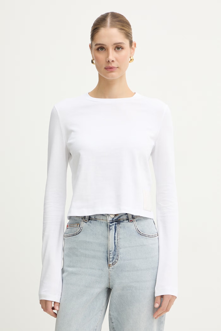 Βαμβακερή μπλούζα με μακριά μανίκια MAX&Co. MCOELLENI