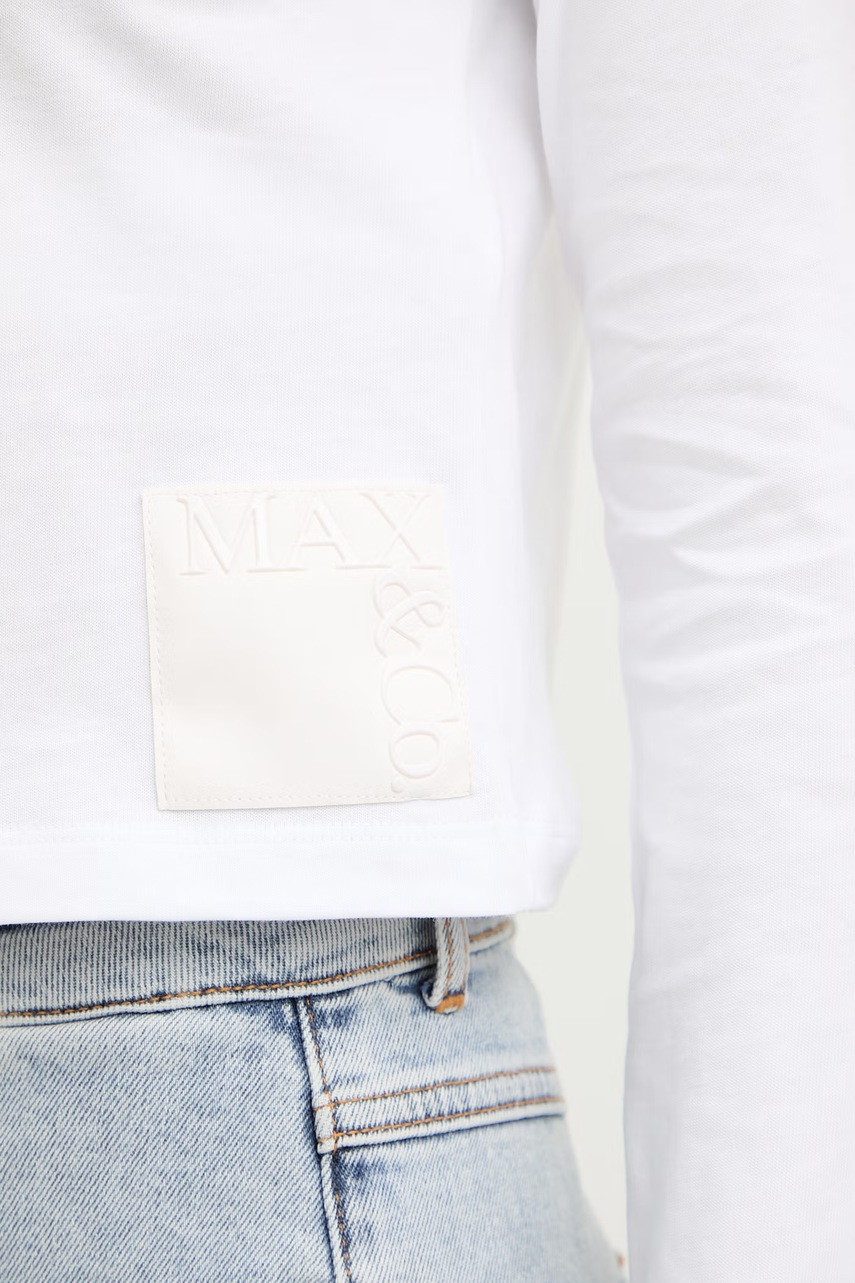 Bavlněné tričko s dlouhým rukávem MAX&Co. MCOELLENI