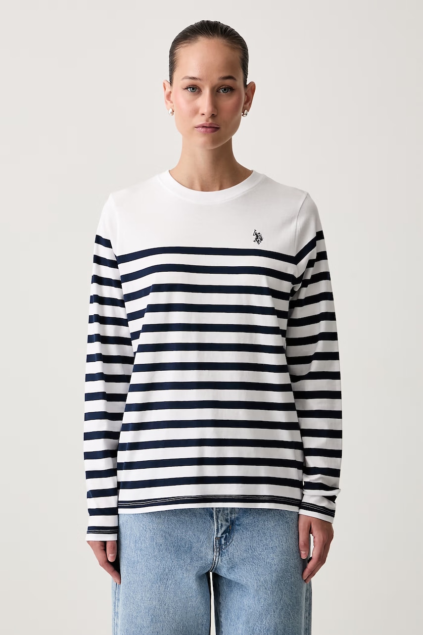 U.S. Polo Assn. longsleeve damski bawełniany Stripe LS