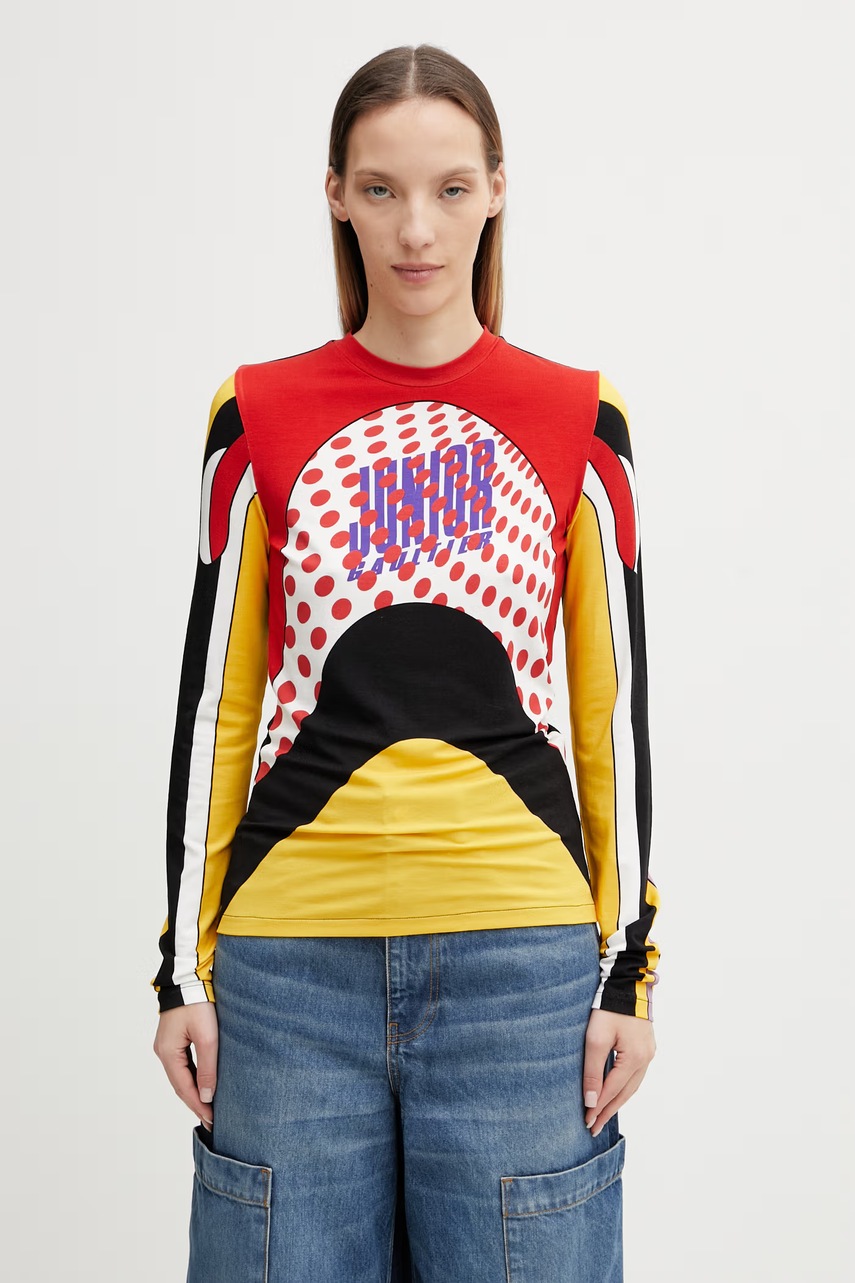 Jean Paul GAULTIER longsleeve damskie z wiskozą Body Map