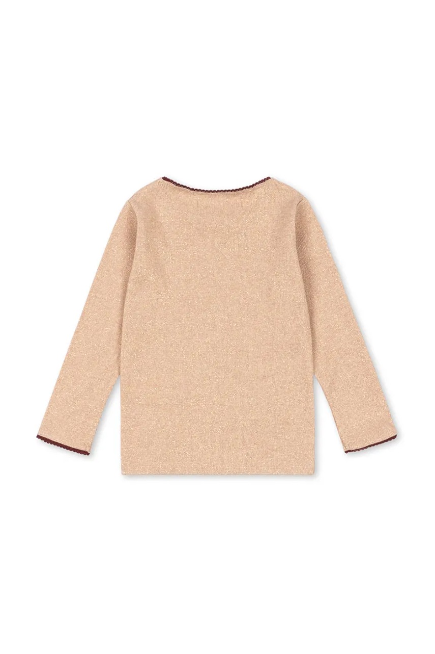 Детский лонгслив Konges Sløjd ROLI BLOUSE цвет бежевый KS104414