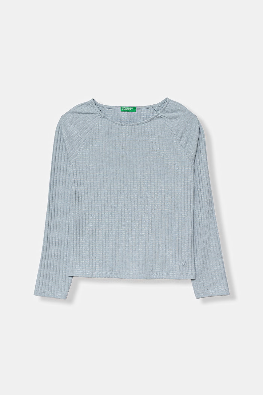 United Colors of Benetton longsleeve pentru copii, din bumbac
