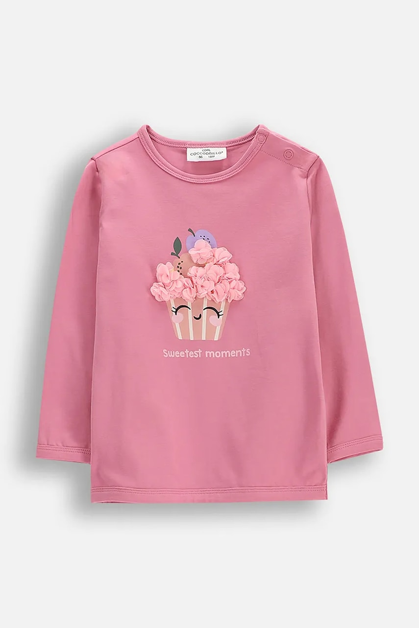 Coccodrillo longsleeve pentru copii, din bumbac cu elastan