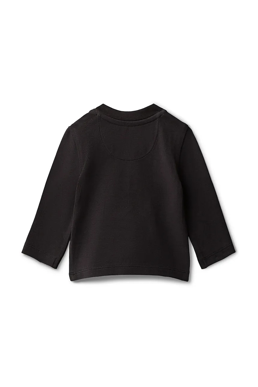 Детский лонгслив Calvin Klein Jeans цвет чёрный с принтом IN0IN00335 Детский лонгслив Calvin Klein Jeans цвет чёрный с принтом IN0IN00335