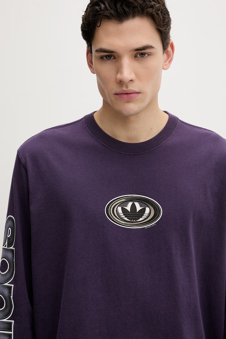 Bavlněné tričko s dlouhým rukávem adidas Originals (obrázek 3)