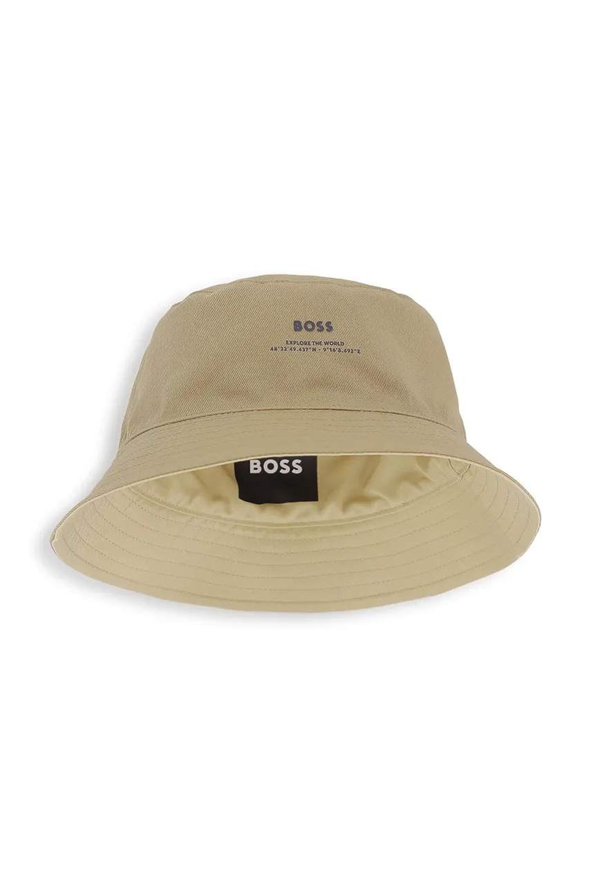 Detský bavlnený klobúk BOSS