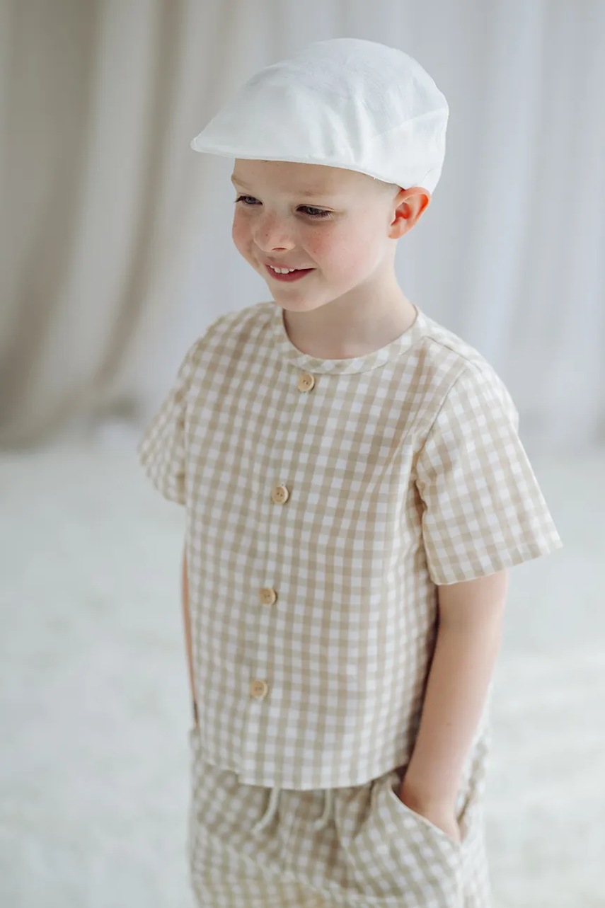 Jamiks κασκέτο παιδικό από πρόσμιξη λινού VAIDAS φωτογραφία