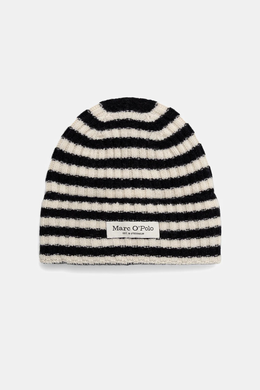 Marc O'Polo căciulă de lână culoarea bej, 600605401005
