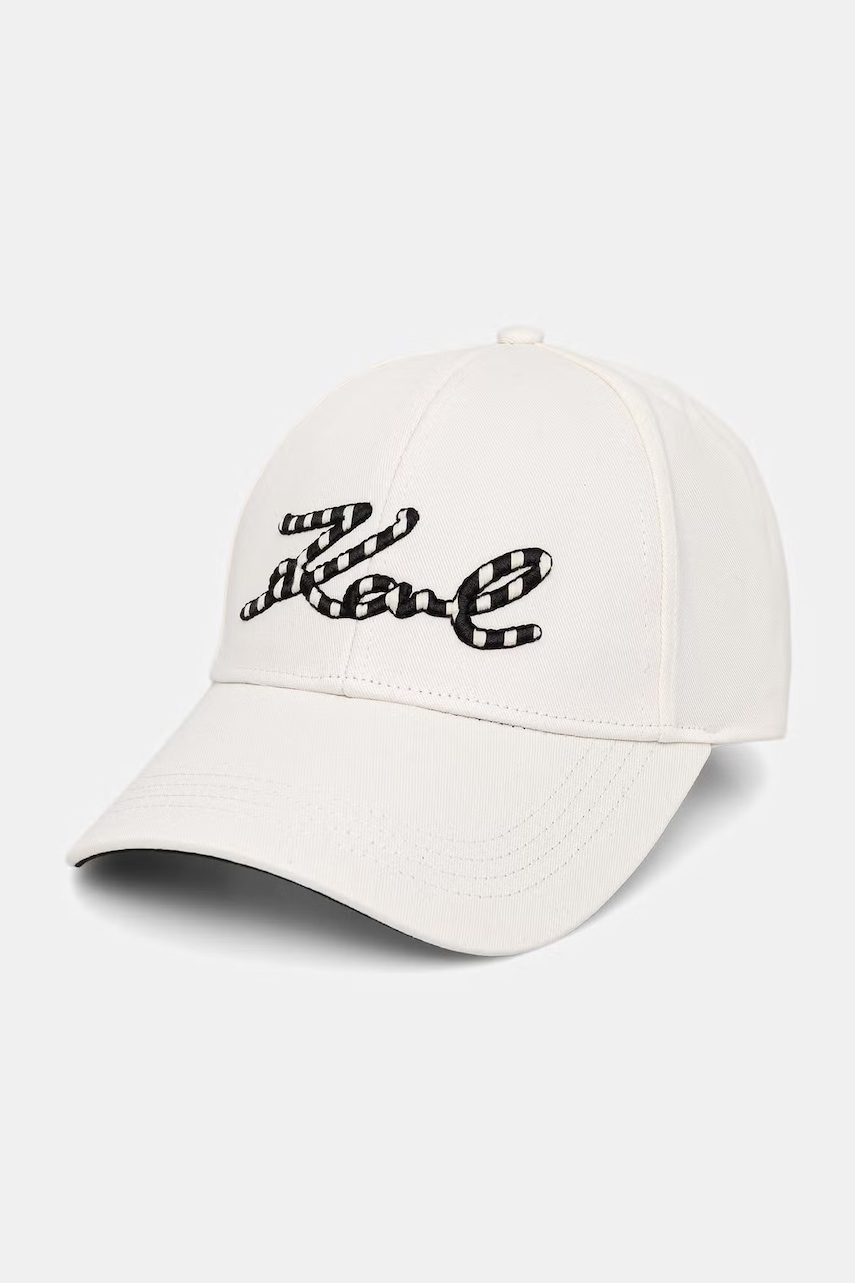 Karl Lagerfeld καπέλο με γείσο γυναικείο βαμβακερό K/SIGNATURE