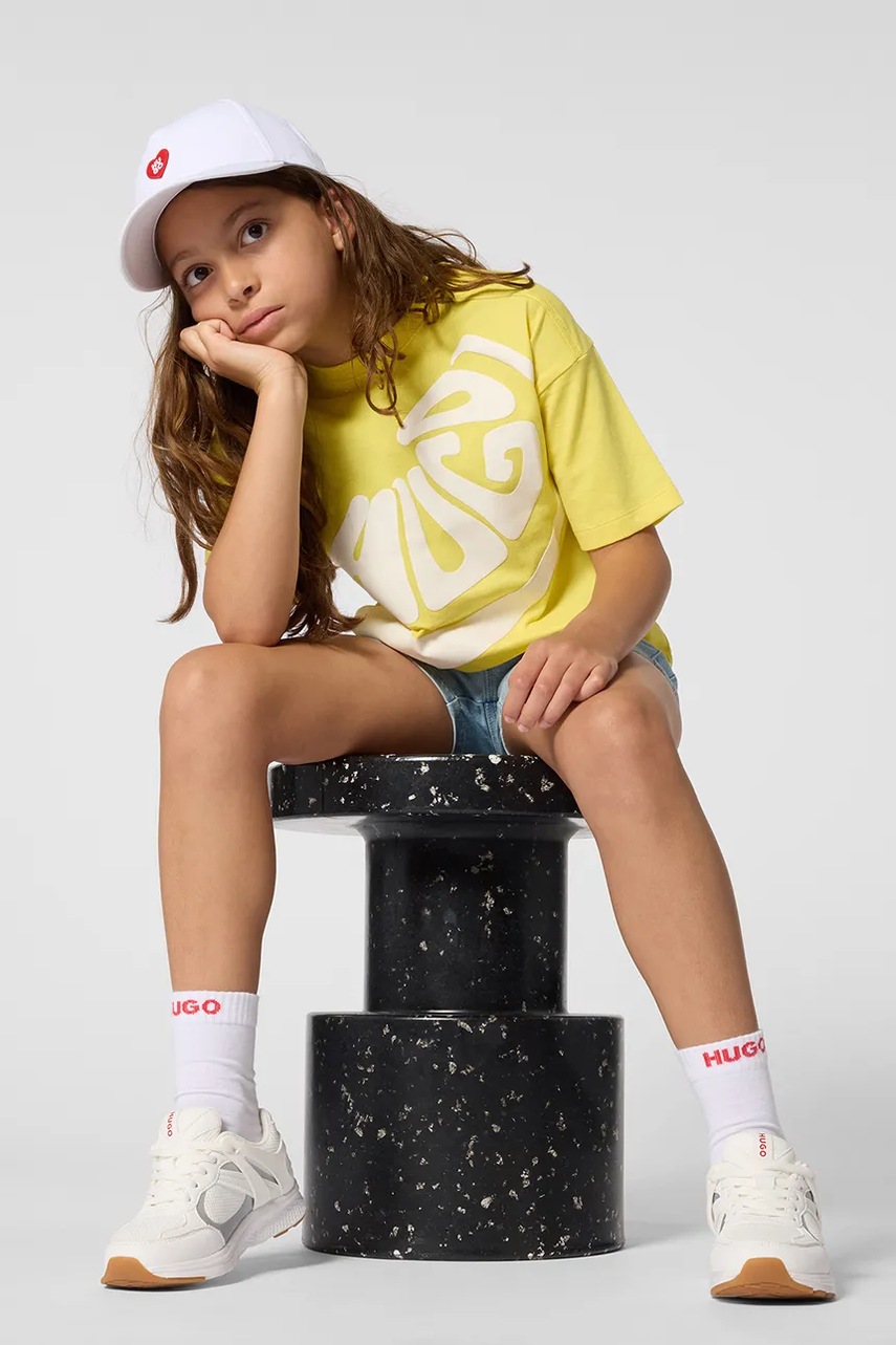 Παιδικό βαμβακερό καπέλο μπέιζμπολ HUGO φωτογραφία