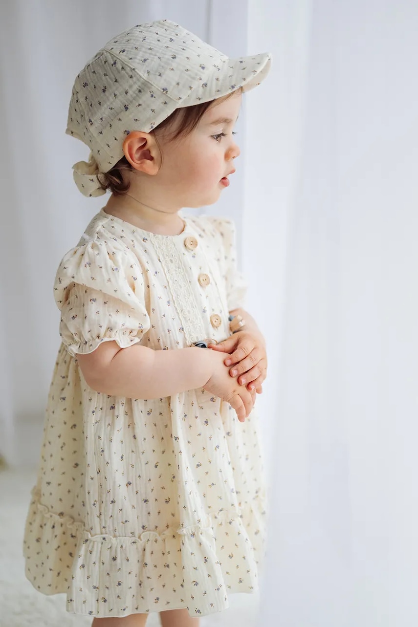 Jamiks Καπέλο με γείσο παιδικό βαμβακερό BINI BINI.or.Nak.gl.JLI118.G μπεζ 54,52