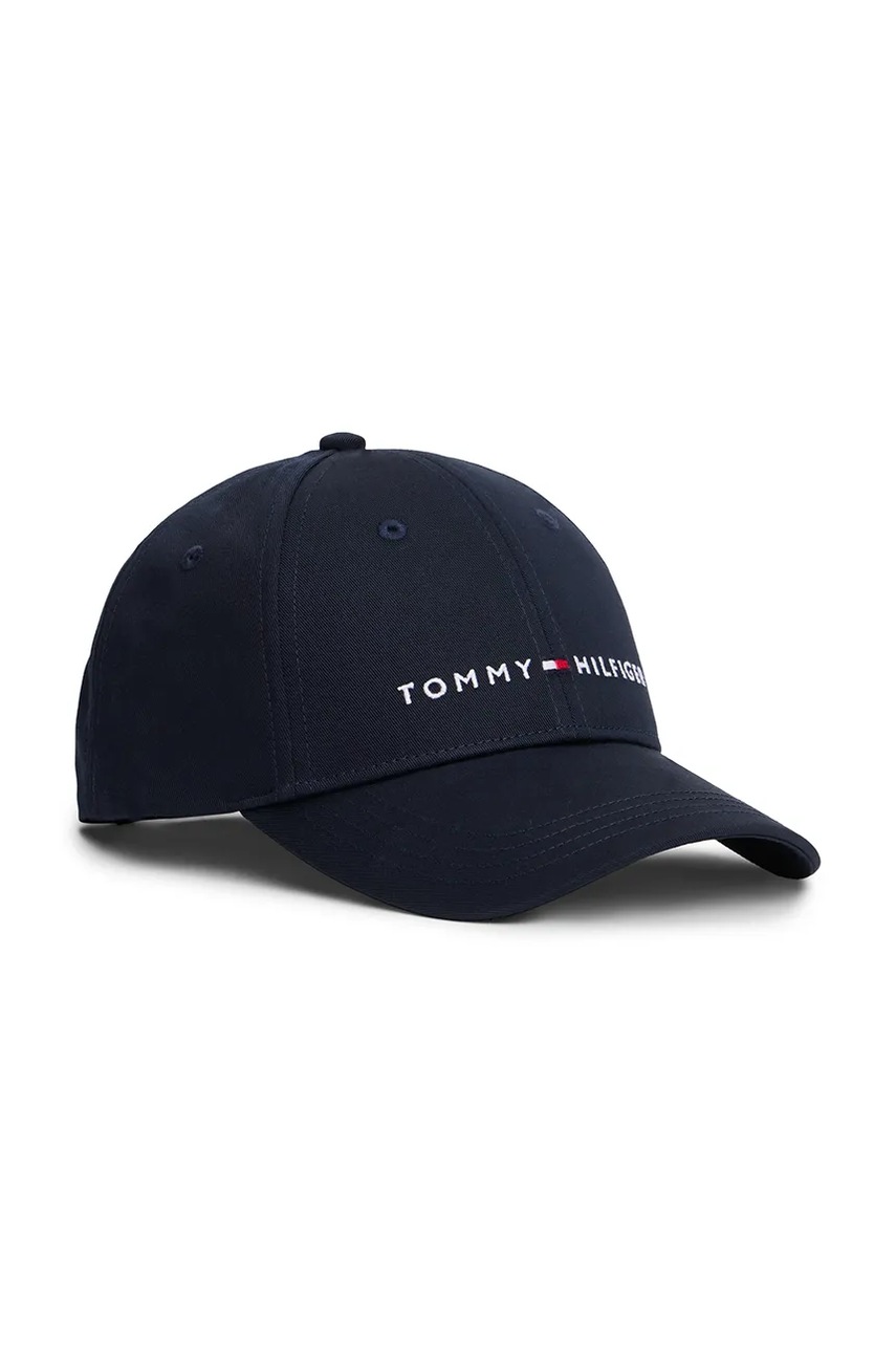 Хлопковая кепка Tommy Hilfiger цвет синий KA0KA00032