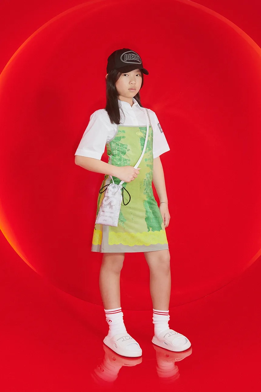 Παιδικό βαμβακερό καπέλο μπέιζμπολ Diesel FEPSIT HAT φωτογραφία