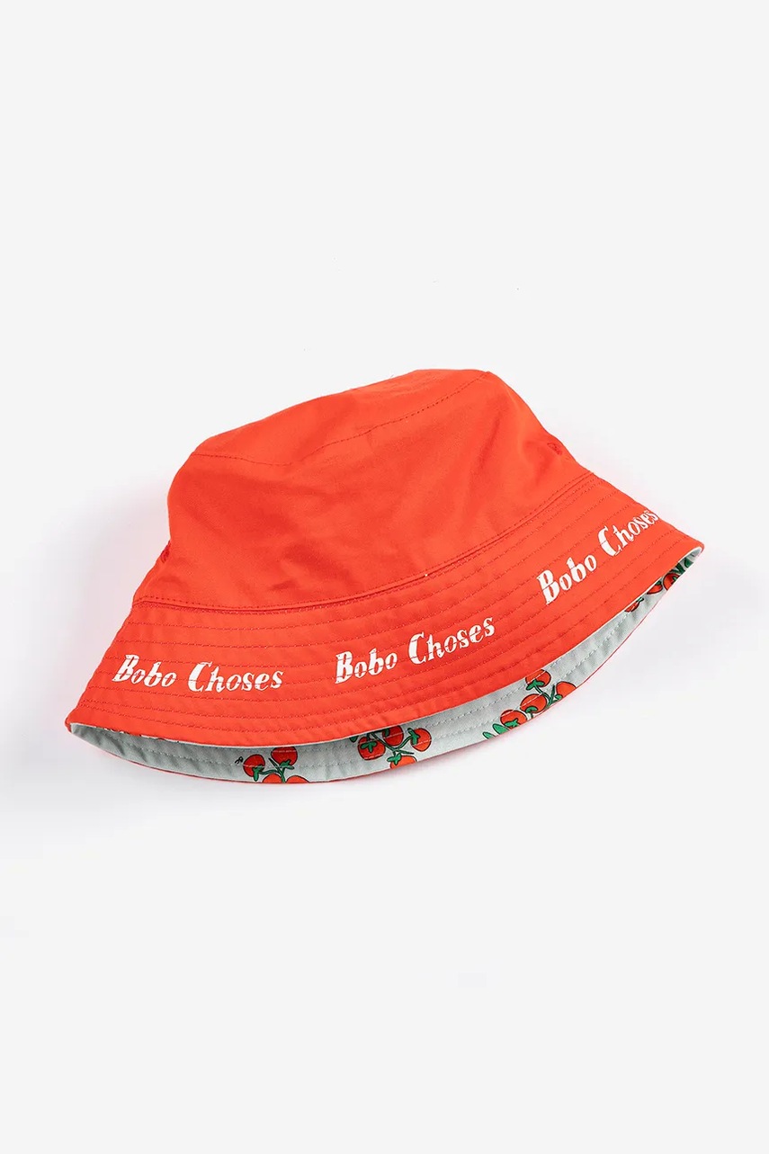 Детская двусторонняя хлопковая шляпа Bobo Choses Juicy Tomatoes