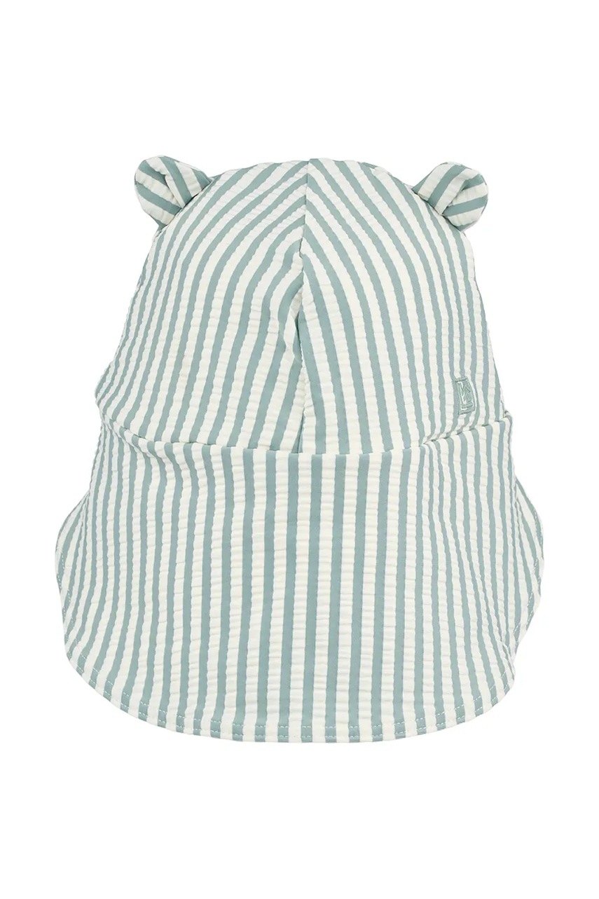 Liewood detská čiapka so šiltom Senia Seersucker Sun Hat With Ears
