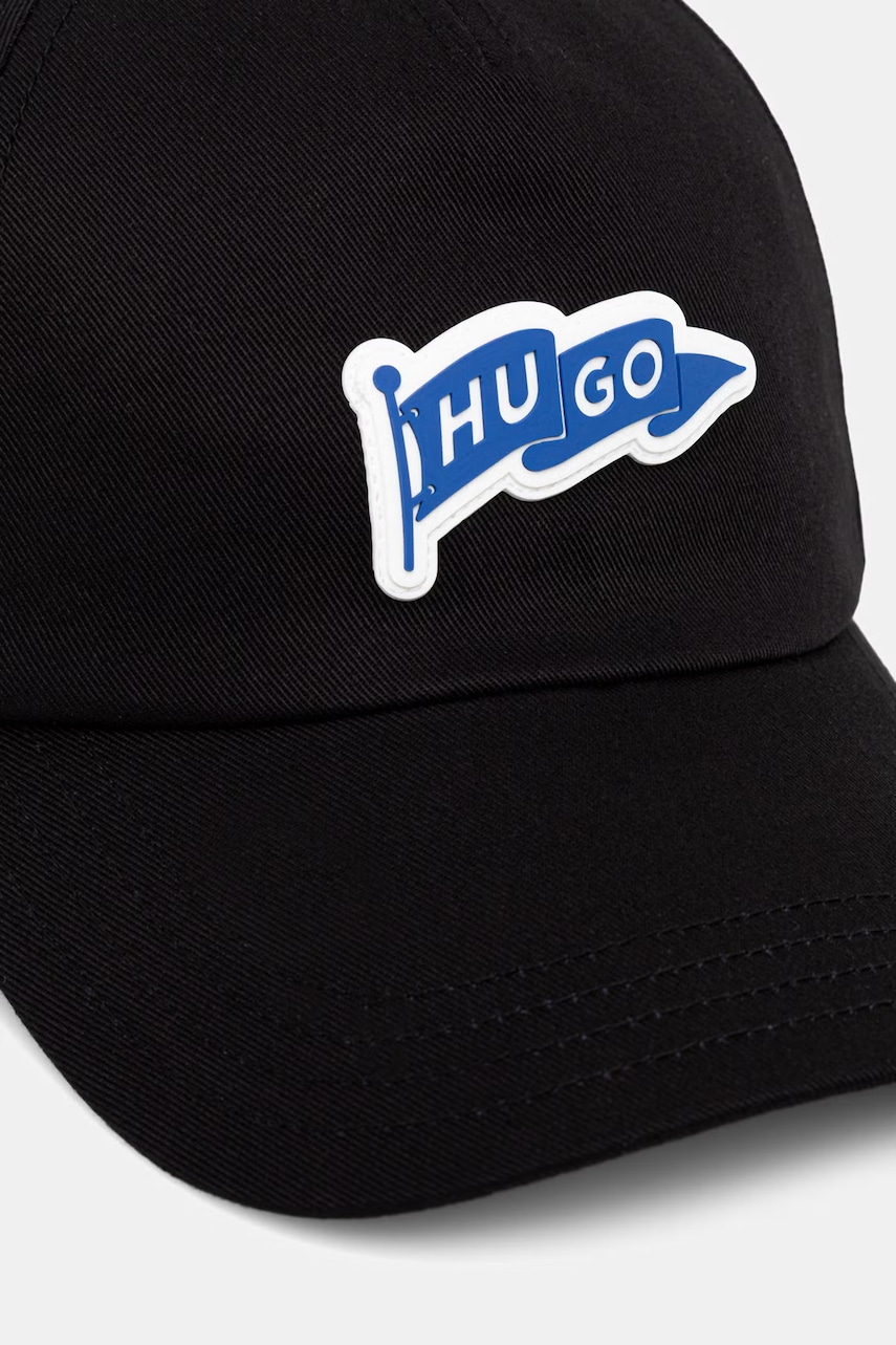 HUGO Blue čiapka so šiltom pánska bavlnená Jinko-Flag