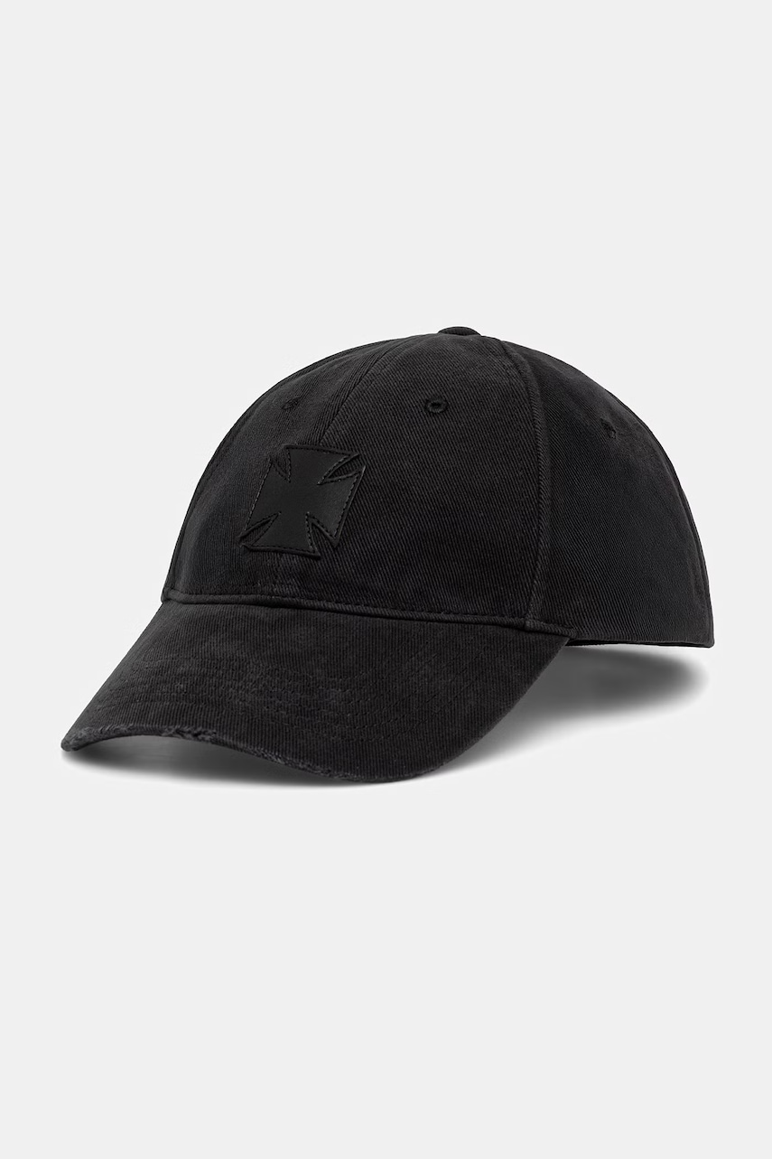 VETEMENTS șapcă de baseball din denim Leather Biker Cross