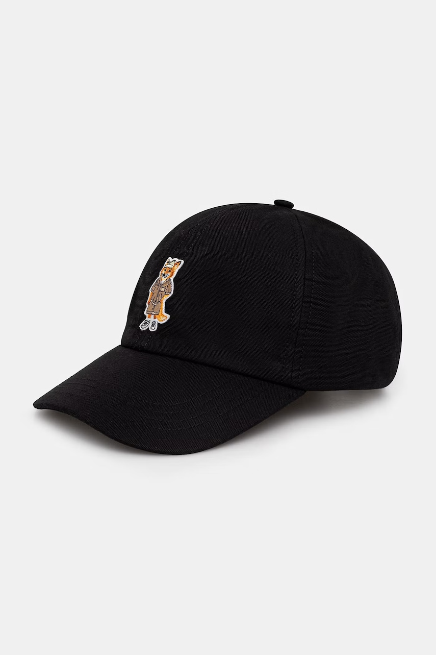 Maison Kitsuné Dressed Fox czapka baseballowa bawełniana