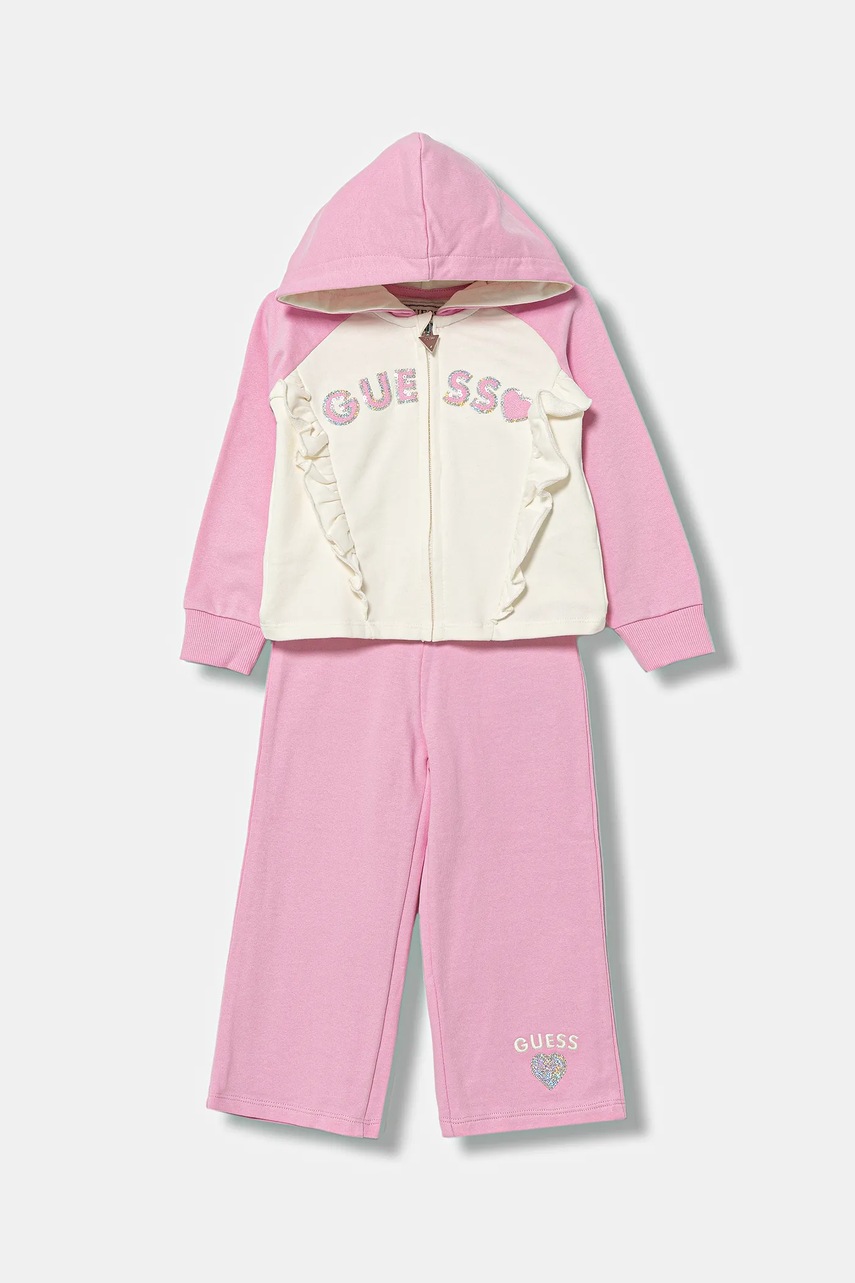 Levně Dětská bavlněná tepláková souprava Guess