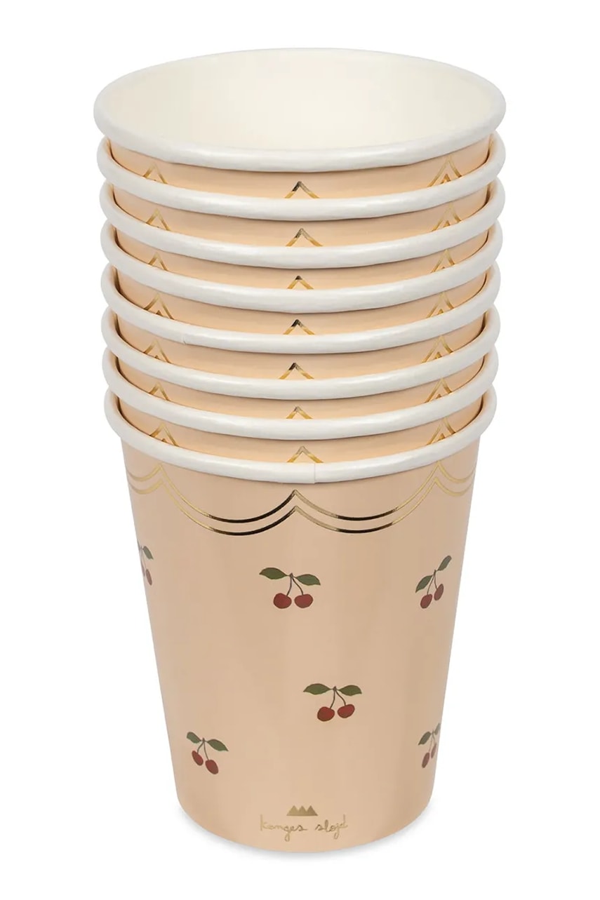 Konges Sløjd sada hrnků dětská CHERRY CUPS FSC 8-pack
