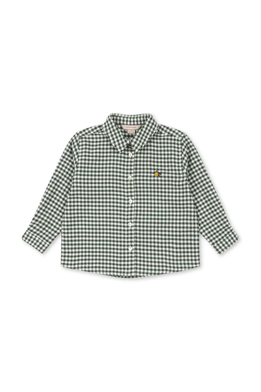Konges Sløjd cămașă de bumbac pentru copii FORET LS SHIRT GOTS KS104194