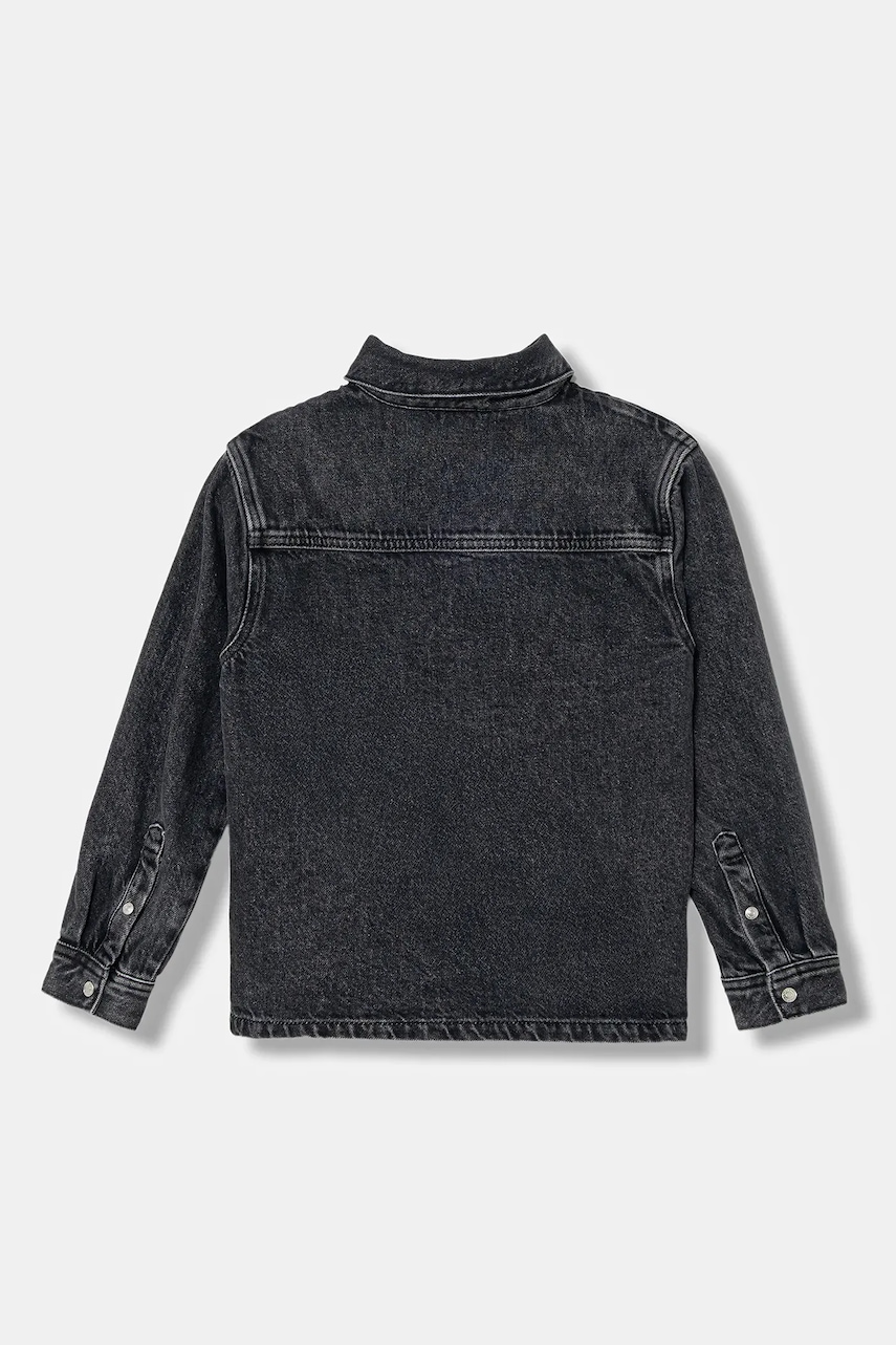 Детская джинсовая рубашка Calvin Klein Jeans цвет чёрный IB0IB02624 в Ровном Детская джинсовая рубашка Calvin Klein Jeans цвет чёрный IB0IB02624 в Ровном