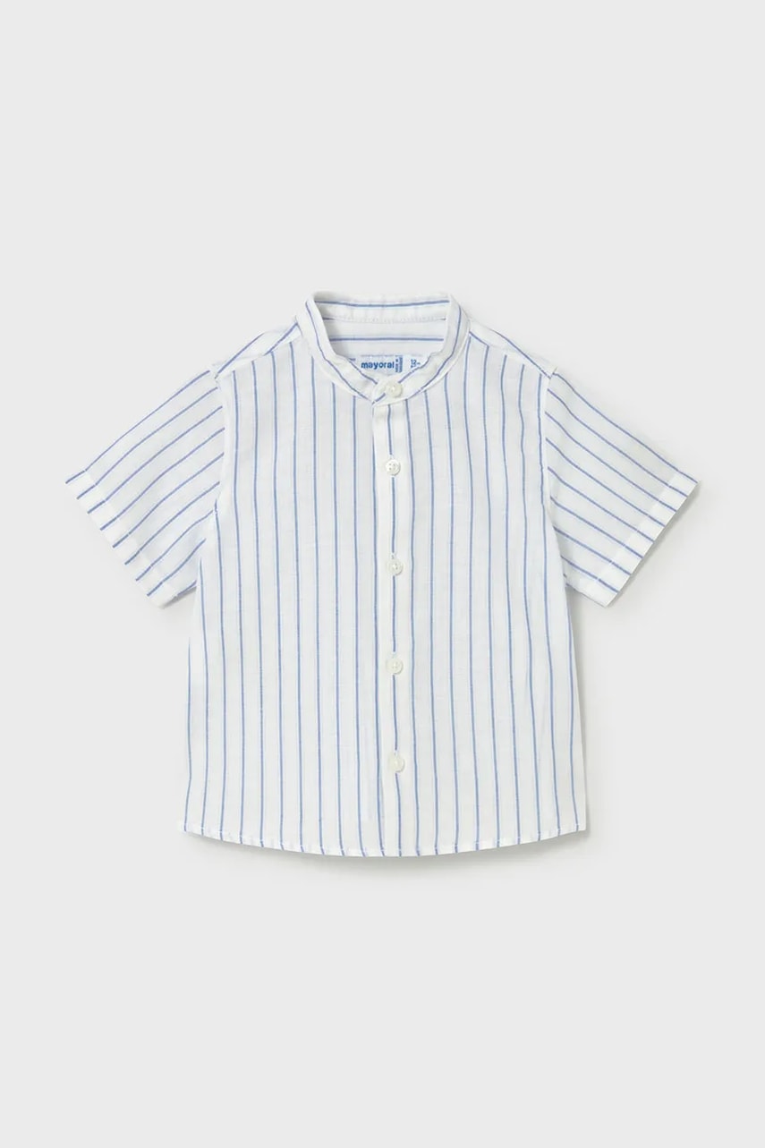 Dětská košile s příměsí lnu Mayoral
