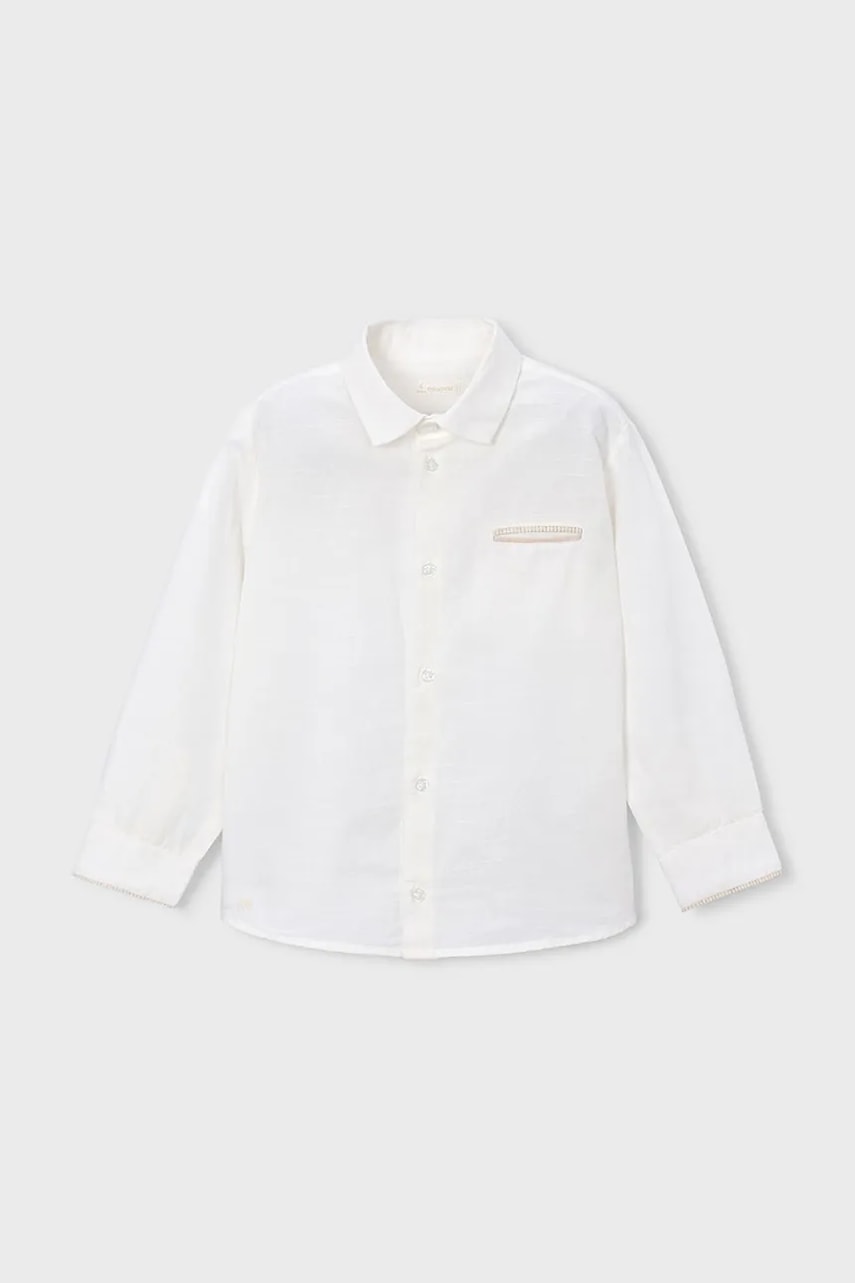 Dětská košile ze směsi lnu Mayoral
