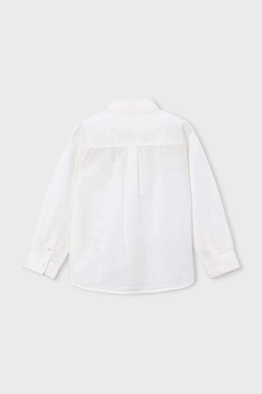 Dětská košile ze směsi lnu Mayoral