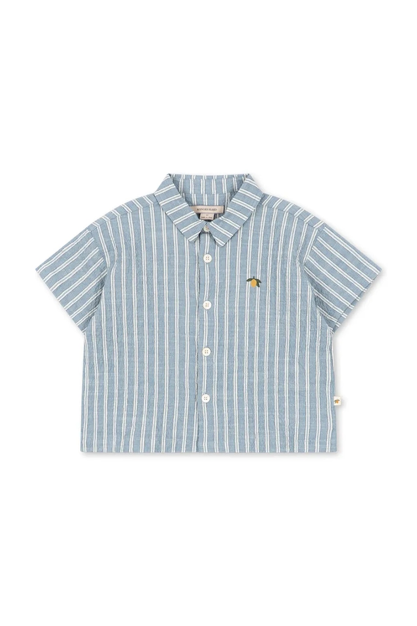 Παιδικό βαμβακερό πουκάμισο Konges Sløjd ELLIOT SS SHIRT GOTS