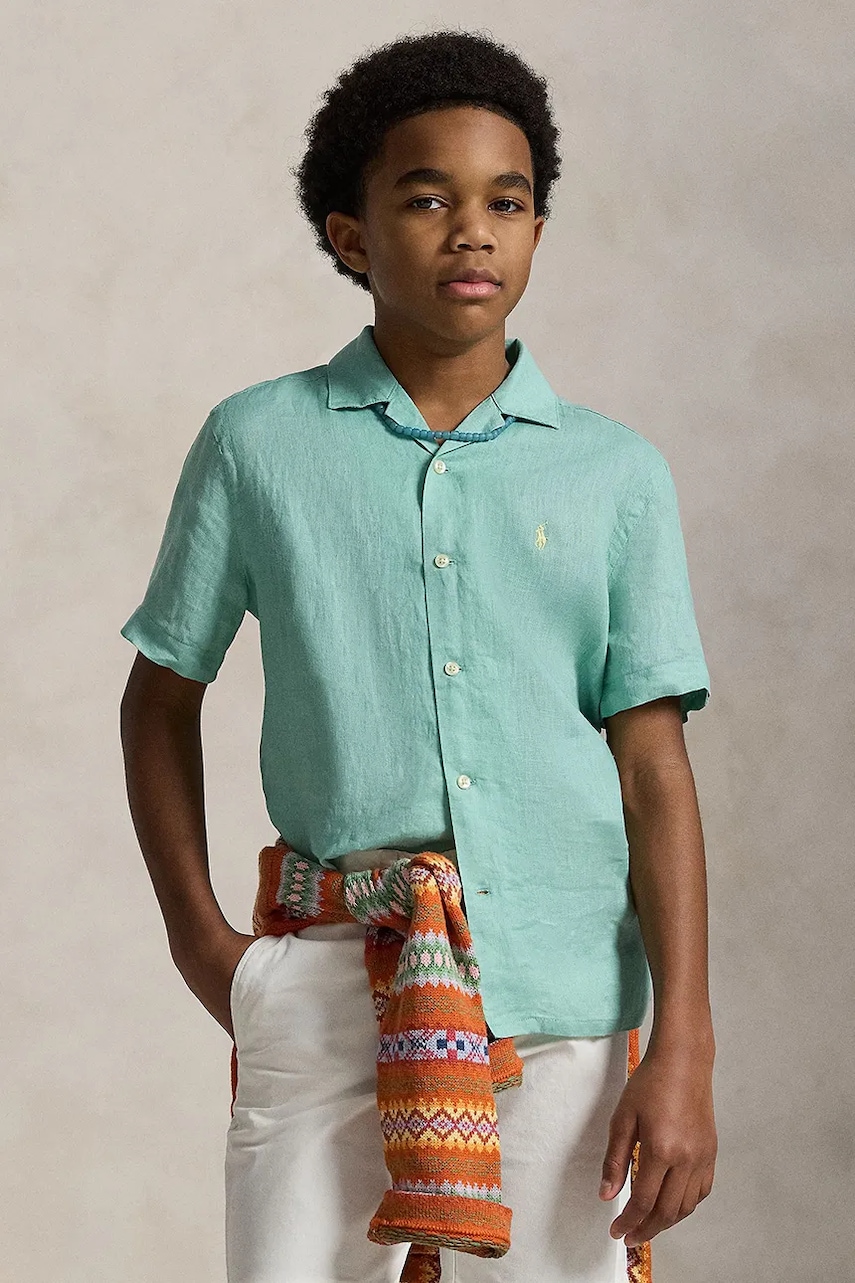 Polo Ralph Lauren cămașă pentru copii din in
