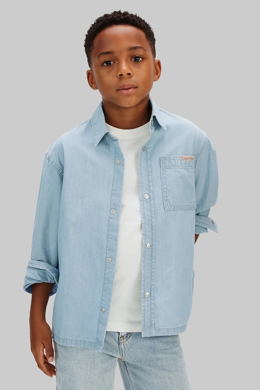 Calvin Klein Jeans πουκάμισο παιδικό βαμβακερό