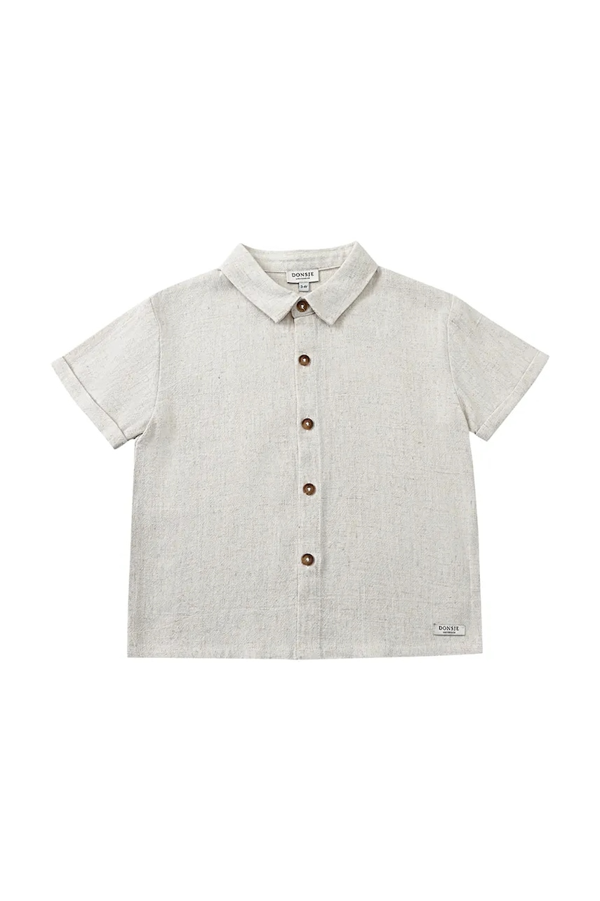 Detská košeľa s prímesou ľanu Donsje Brammie Shirt