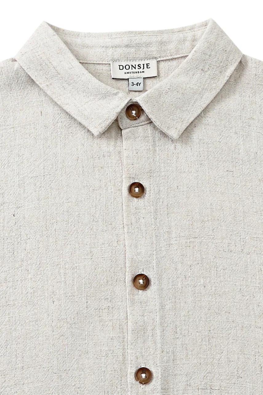 Detská košeľa s prímesou ľanu Donsje Brammie Shirt