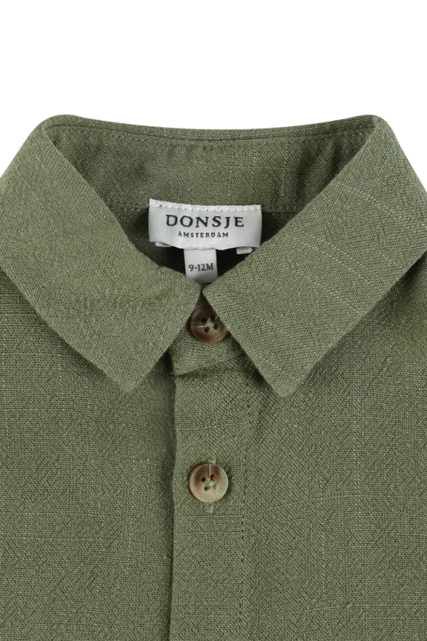 Detská košeľa s prímesou ľanu Donsje Brammie Shirt