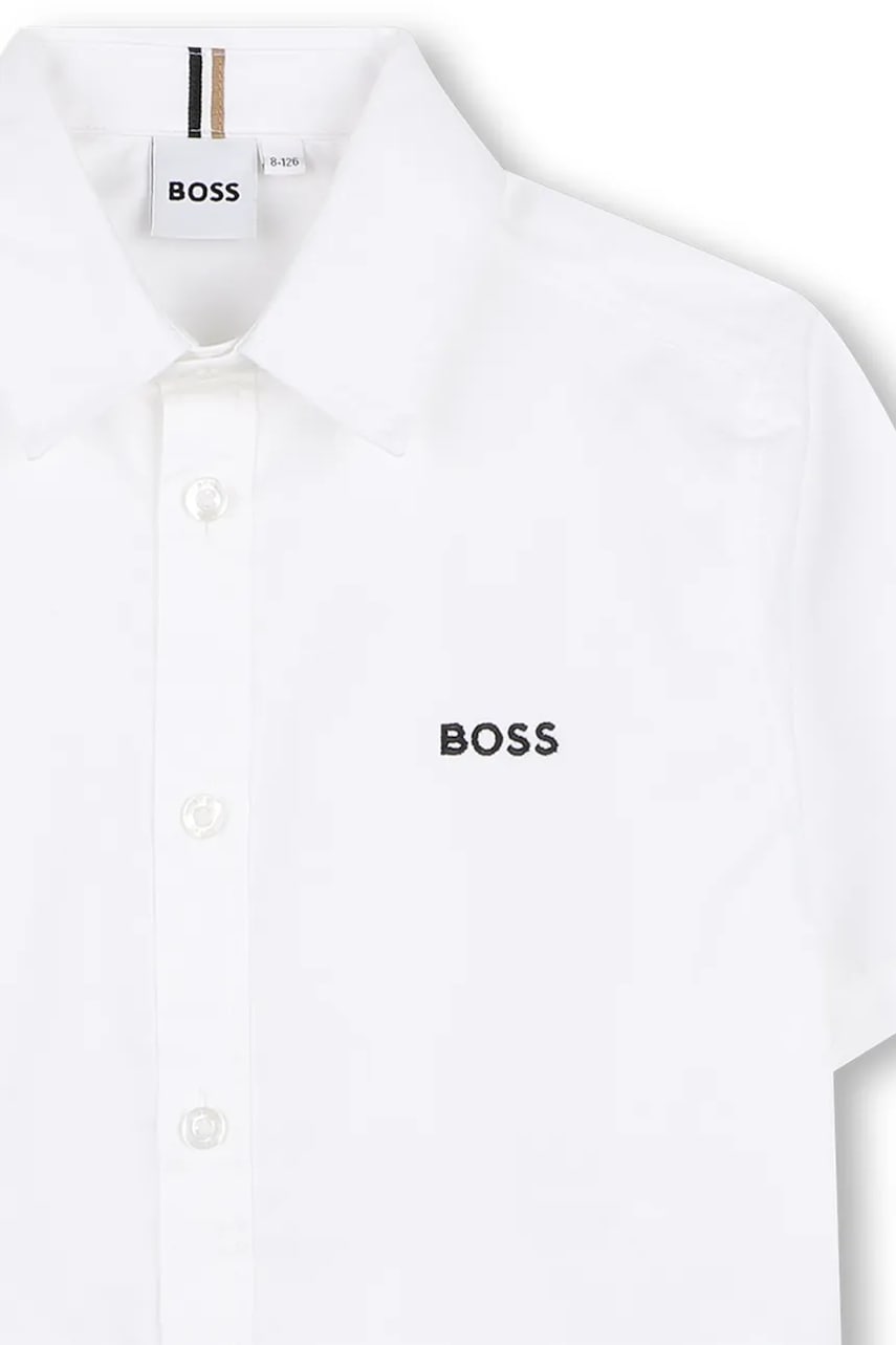 Παιδικό βαμβακερό πουκάμισο BOSS φωτογραφία
