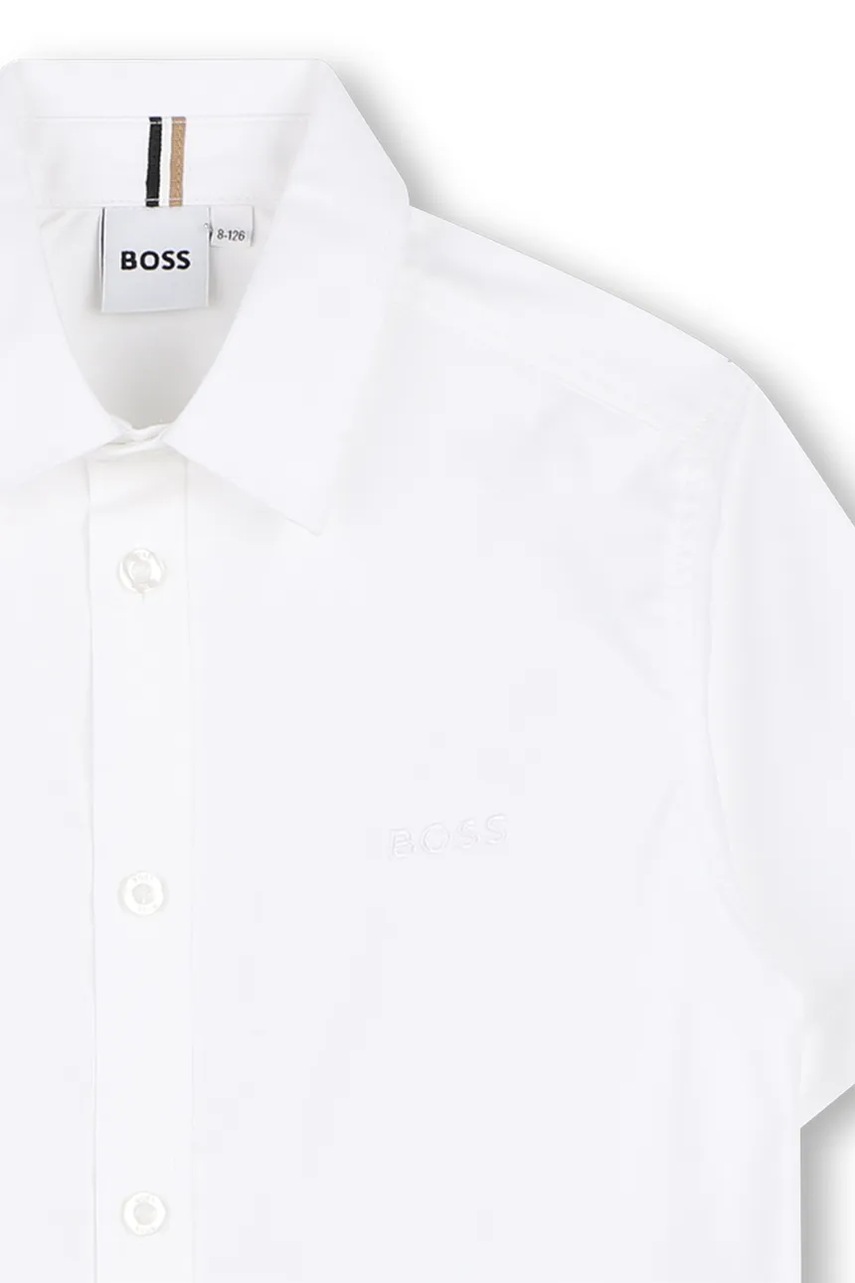 Παιδικό βαμβακερό πουκάμισο BOSS φωτογραφία