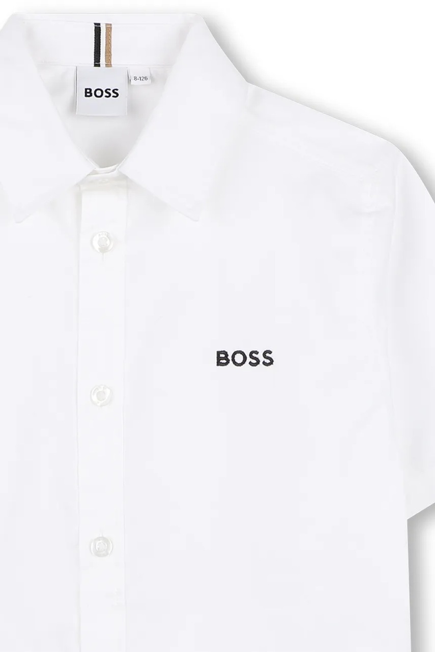Detská bavlnená košeľa BOSS