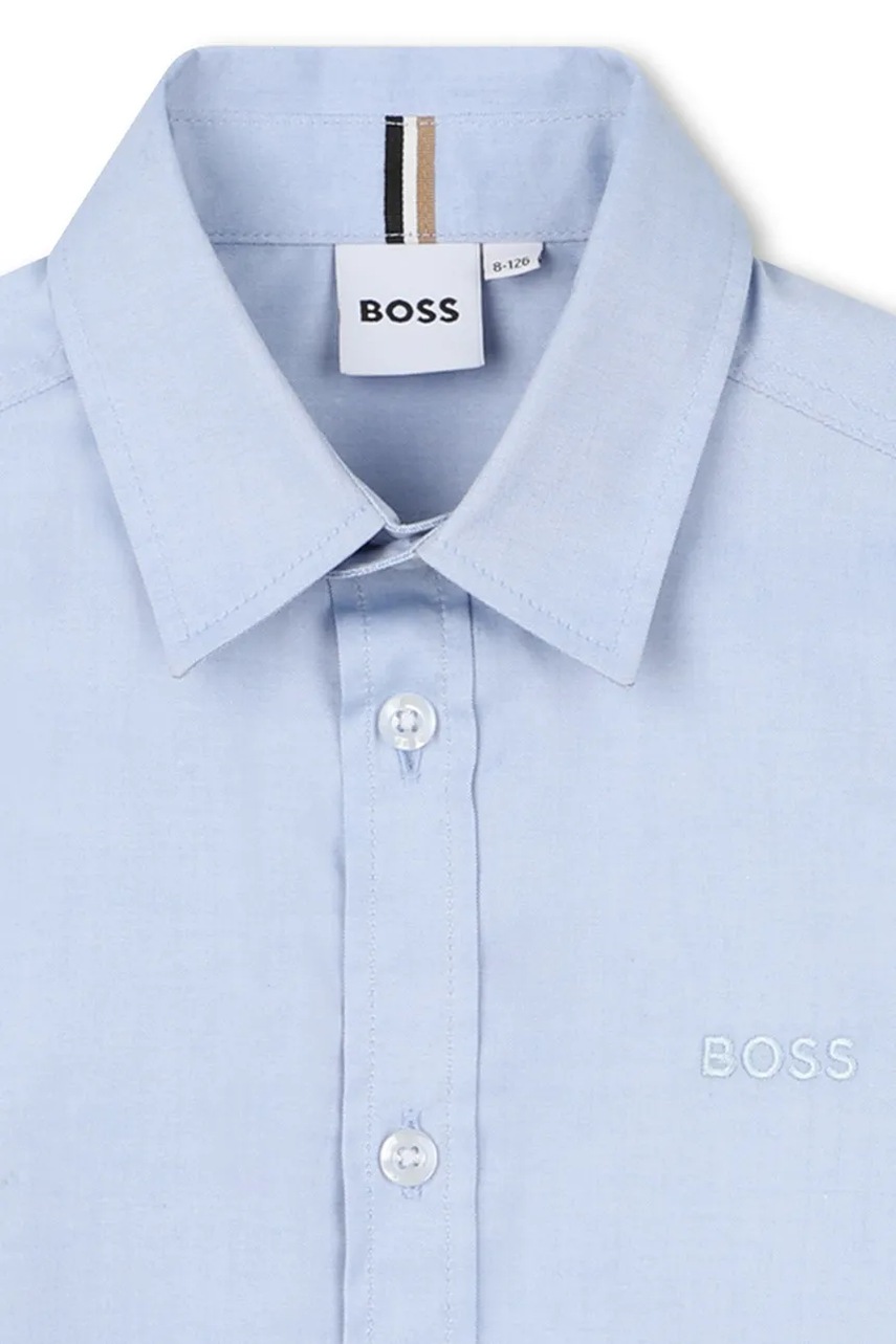 Detská bavlnená košeľa BOSS