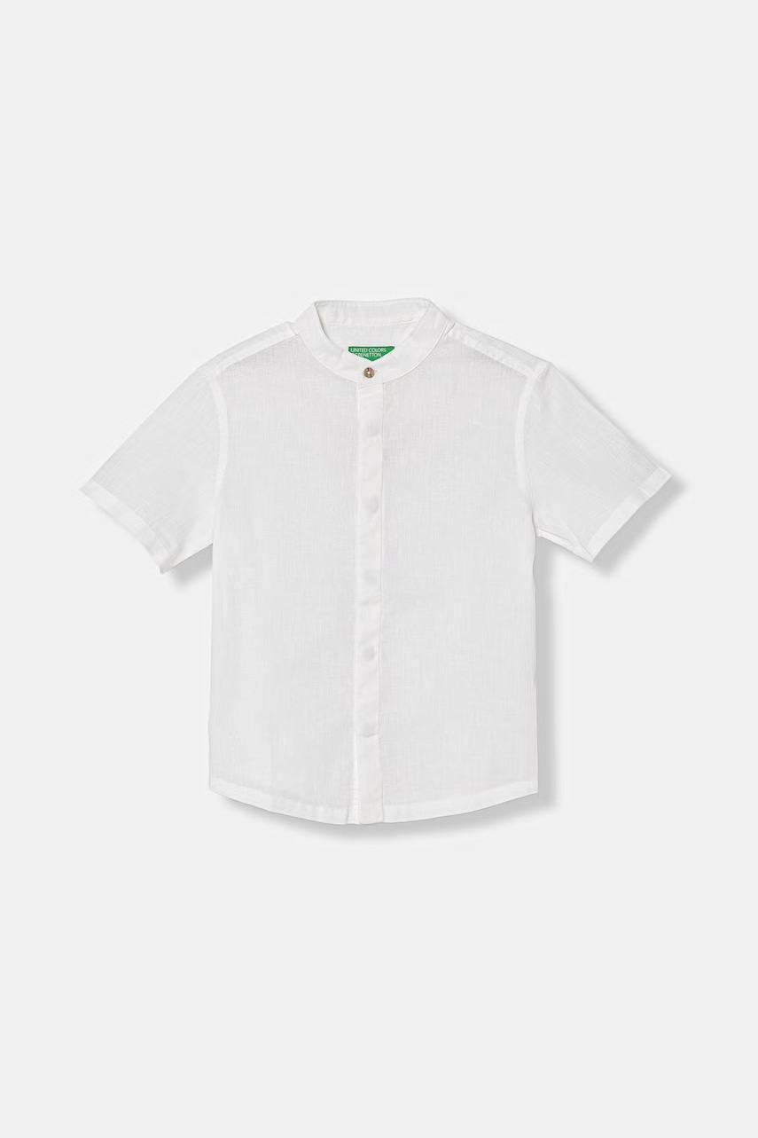 United Colors of Benetton košeľa detská s ľanom