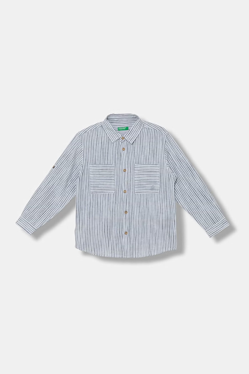United Colors of Benetton Πουκάμισο παιδικό με λινό 58DNGQ036.P.Stagionale