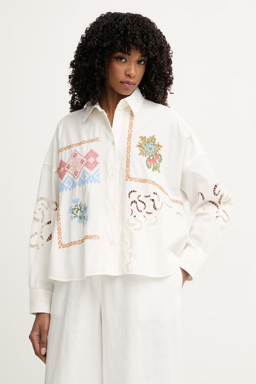 Weekend Max Mara cămașă de damă din bumbac FONTE