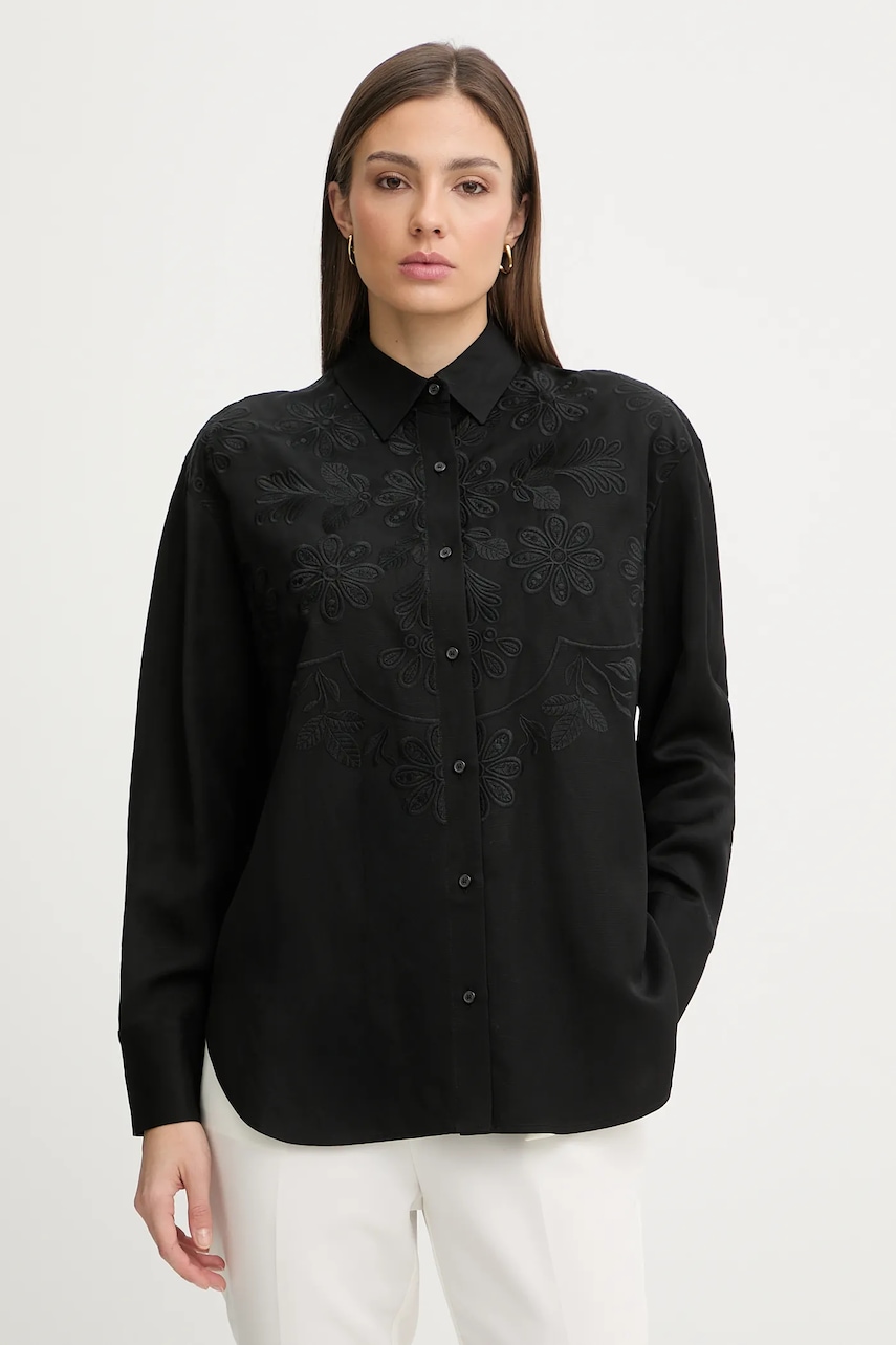 Levně Košile s příměsí lnu Tommy Hilfiger